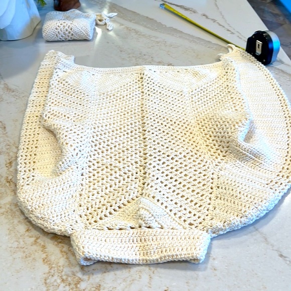 Hand crocheted tank and sweater !🤩🤩🤩 One of a kind from Newport Beach, Ca 💖 - Picture 2 of 8